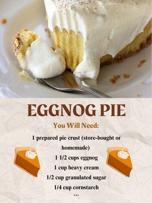 Creamy Eggnog Pie